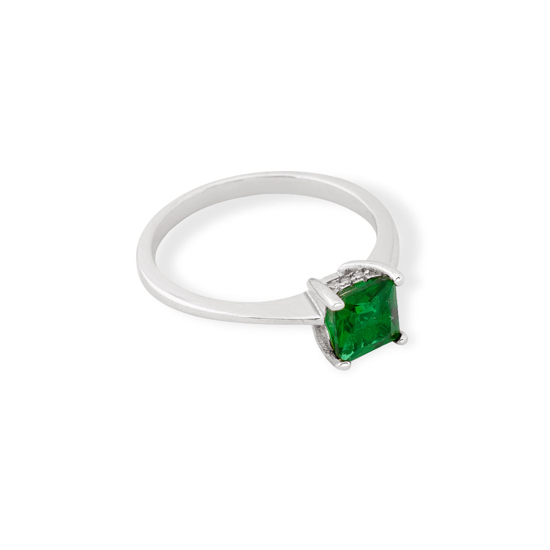 SQUARE ZIRCON RING