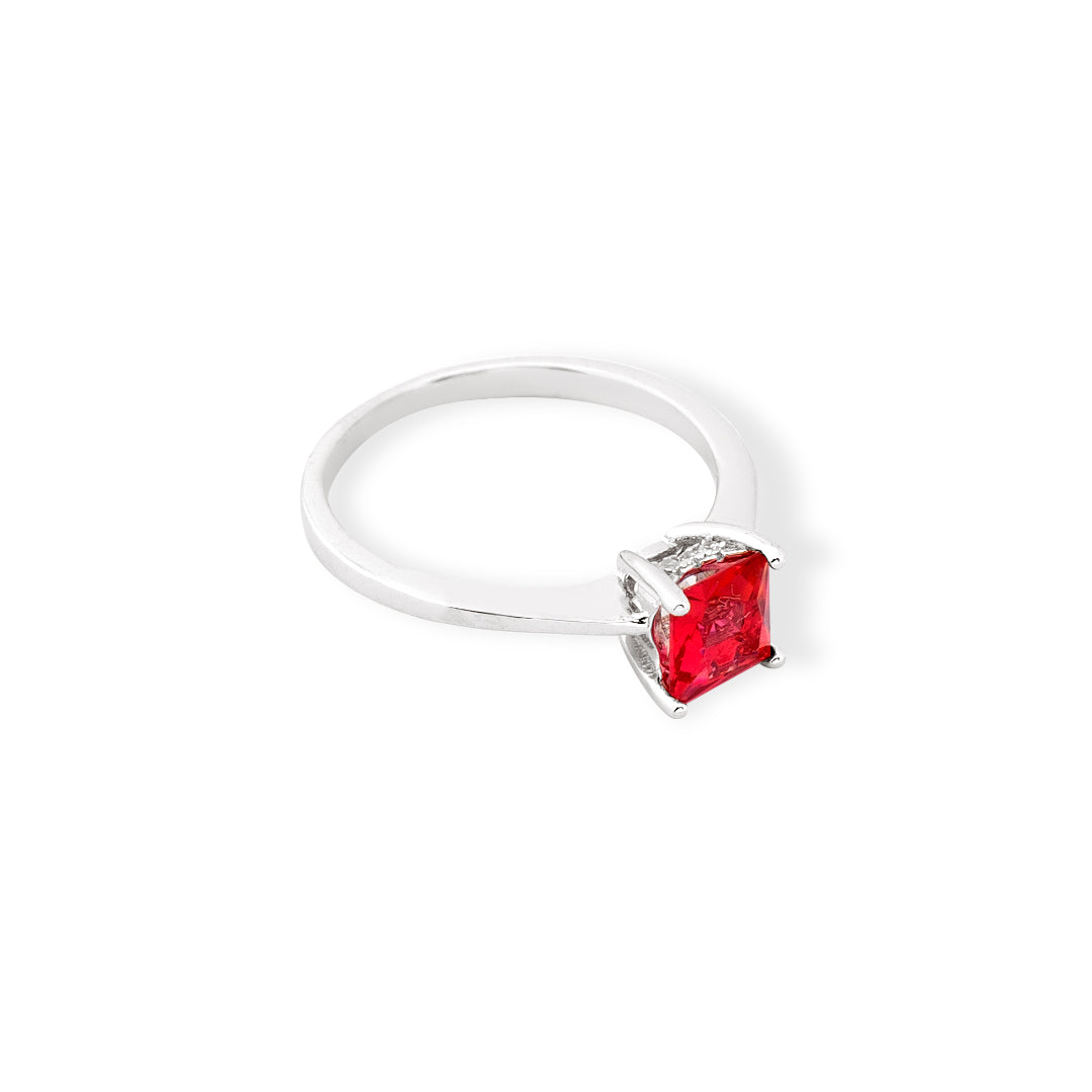 SQUARE ZIRCON RING