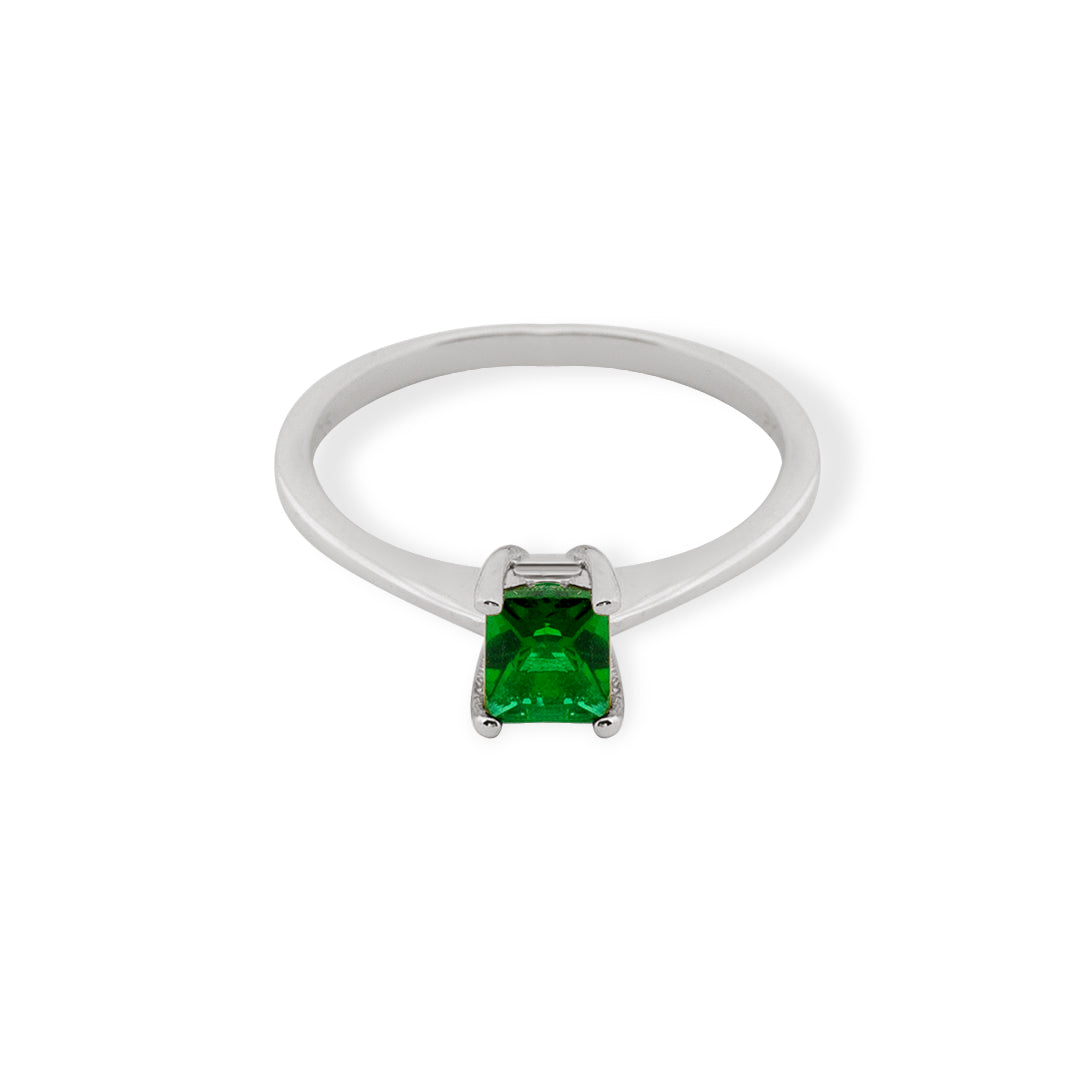 SQUARE ZIRCON RING