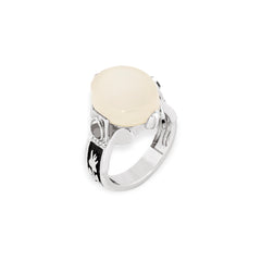 CHALCEDONY FLORAL RING