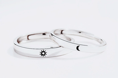 SUN AND MOON SILVER RING