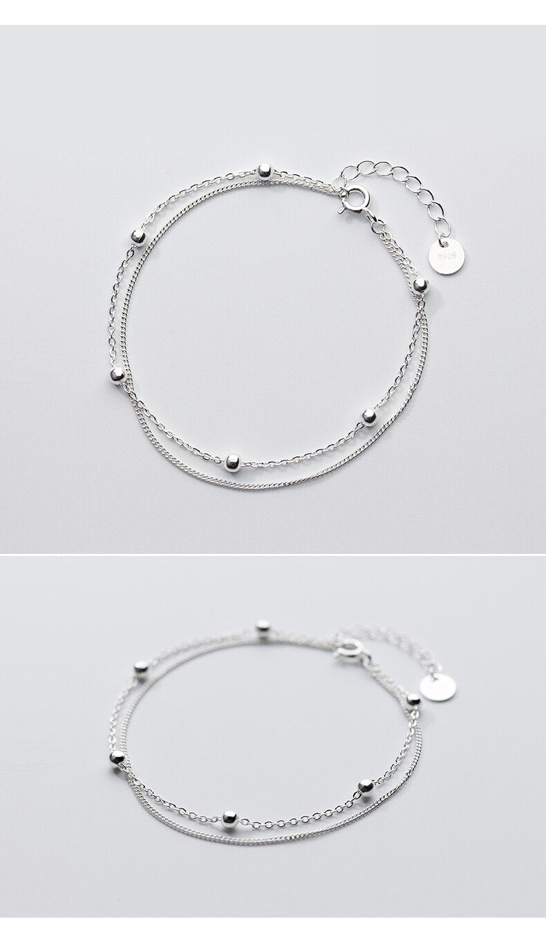 CHAIN LINK BRACELET WITH BEADS