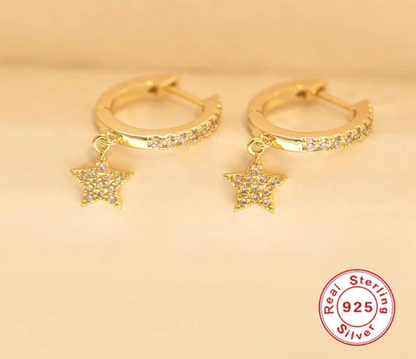 CRYSTAL STAR EARRINGS