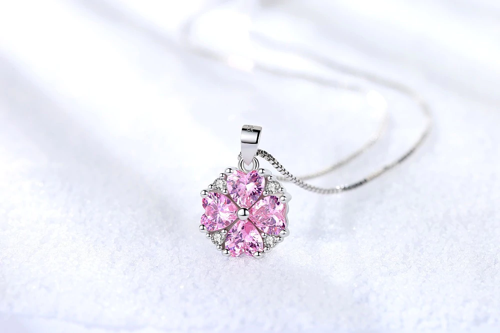 RETRO PINK CRYSTAL PENDANT