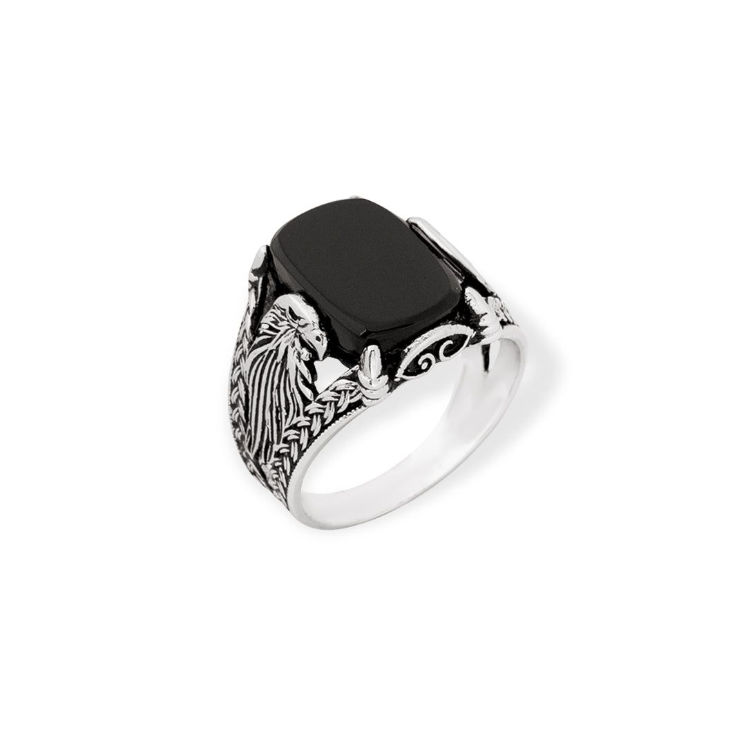 THE “ONYX FALCON” RING