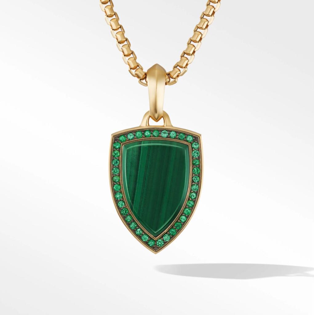 SHIELD AMULET (MALACHITE)